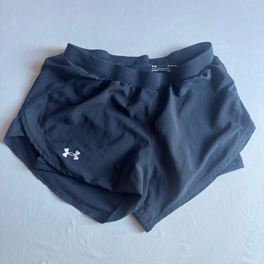 Under Armour Women's Black Athletic Running Shorts Size M Workout Exercise